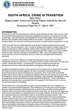 South Africa: Crime in Transition - ISS Africa