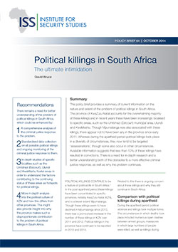 Political killings policy brief