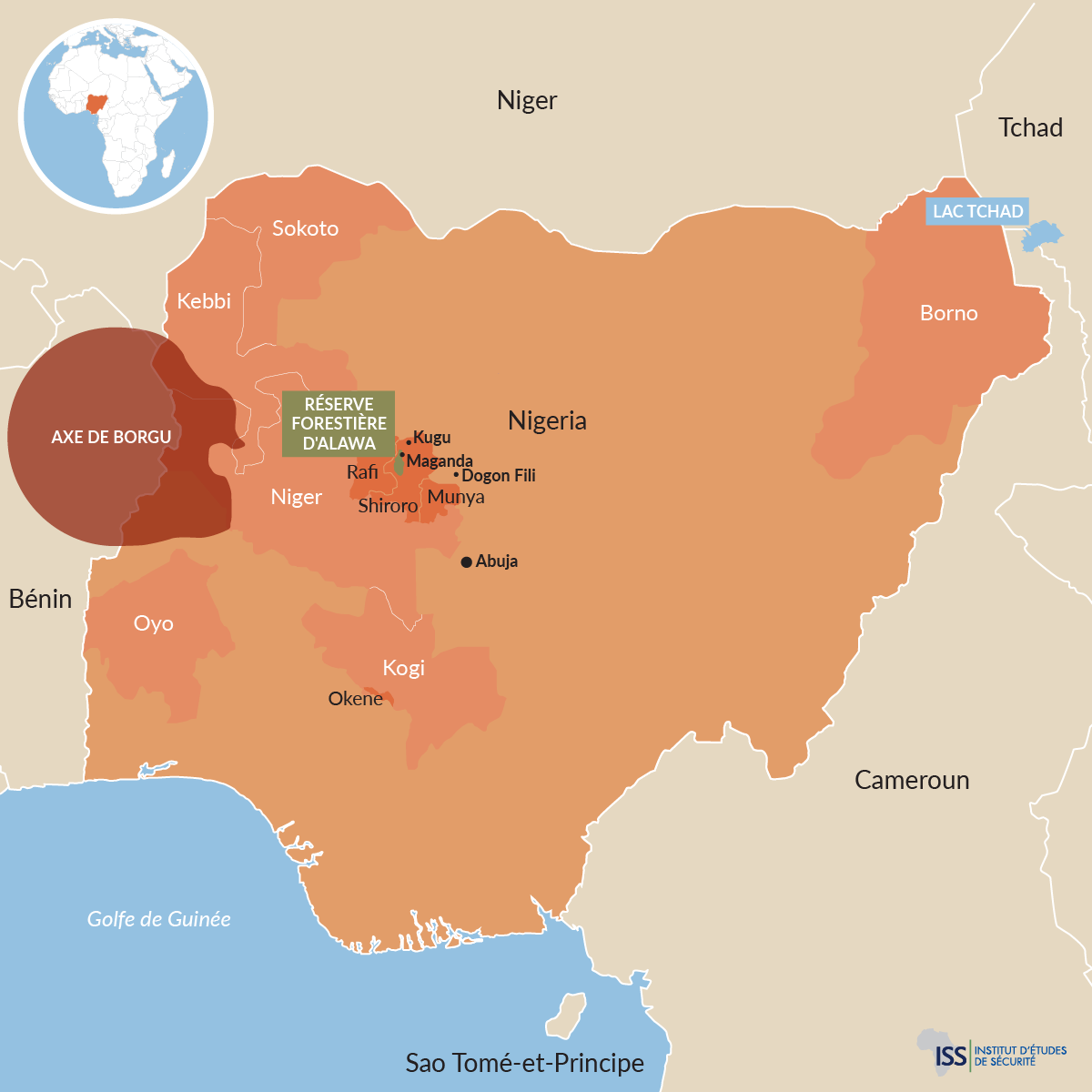 Fiefs de la cellule Shiroro du GSIM dans l'État du Niger, Nigeria